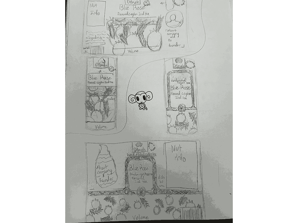 sketches of dilmah tea can