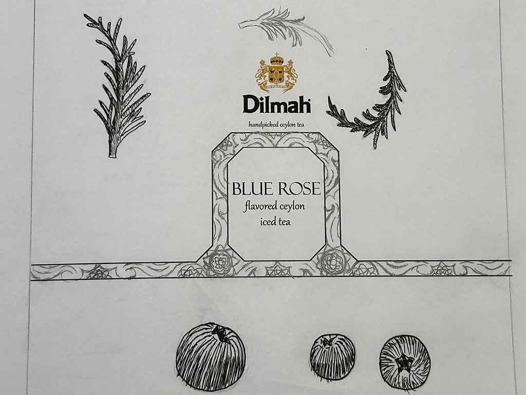 sketches of dilmah tea cano