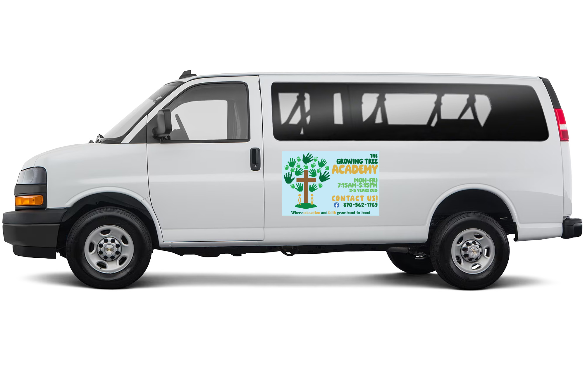 growing tree vinyl magnet mockup