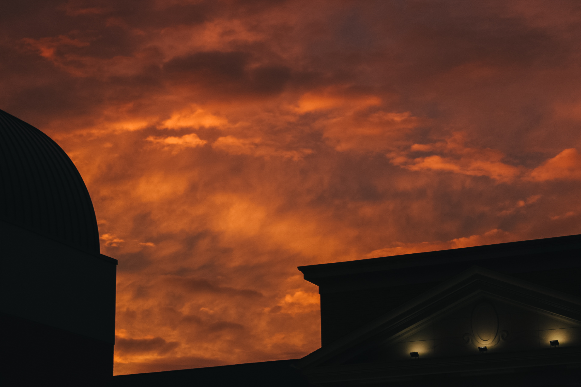 evening sky at southern arkansas university