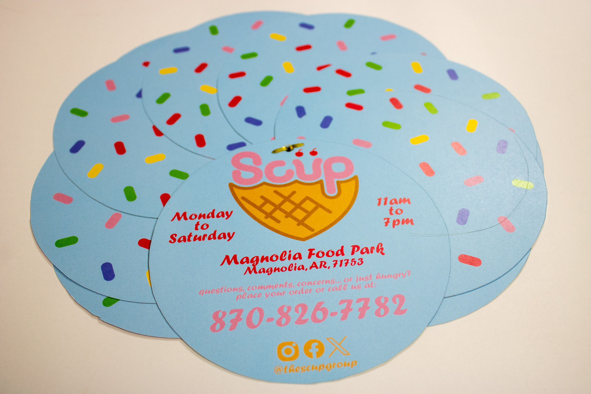 backside of scup menu